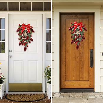 Amazon.co.jp: クリスマスリース 玄関ドア用 逆さまのクリスマスツリー Amazon.co.jp: クリスマスリース 玄関ドア用 逆さまのクリスマスツリー